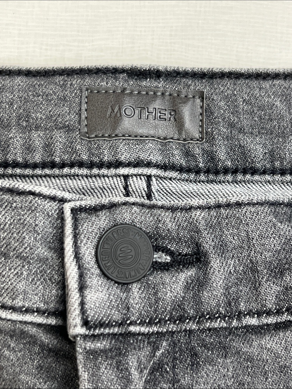 MOTHER the weekender Wanted! faded black jeans wide leg jeans denim pants 29 - Picture 9 of 15